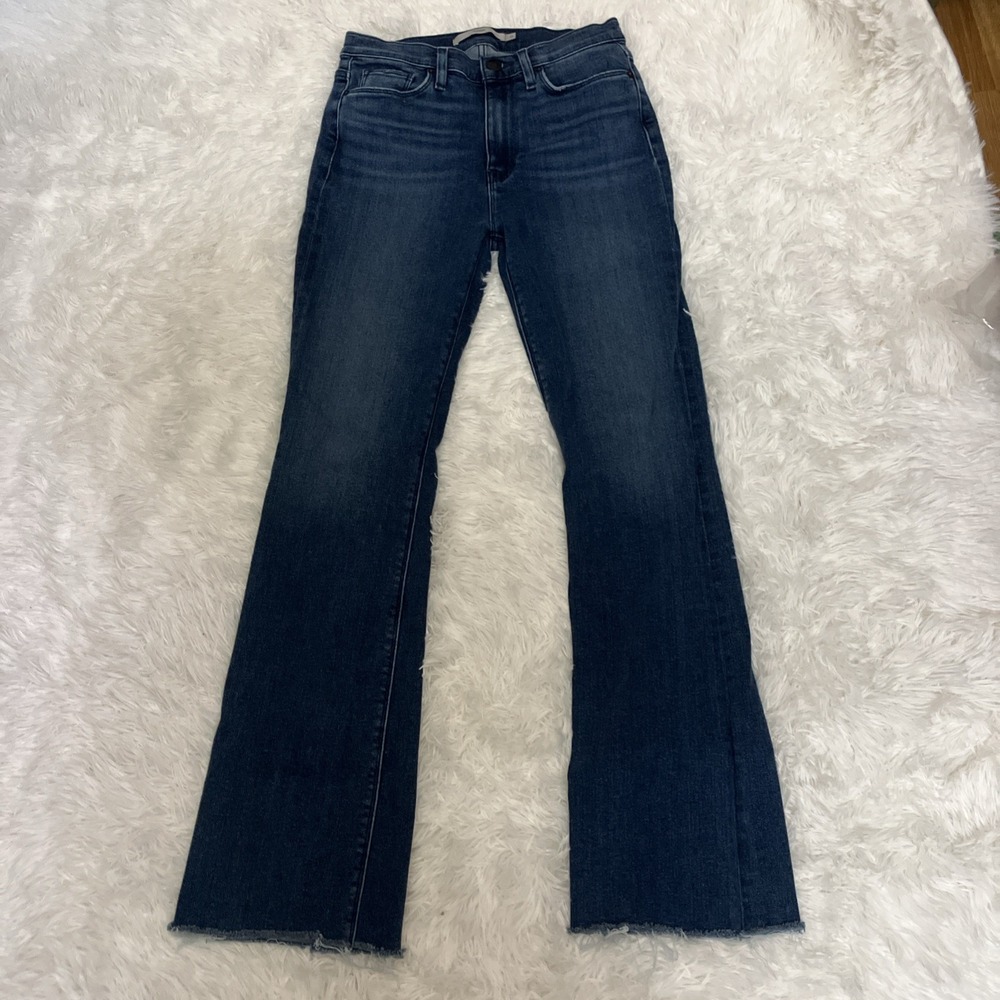 Hudson Bootcut Jeans Women's 28 Dark Wash Raw Hem 28x31